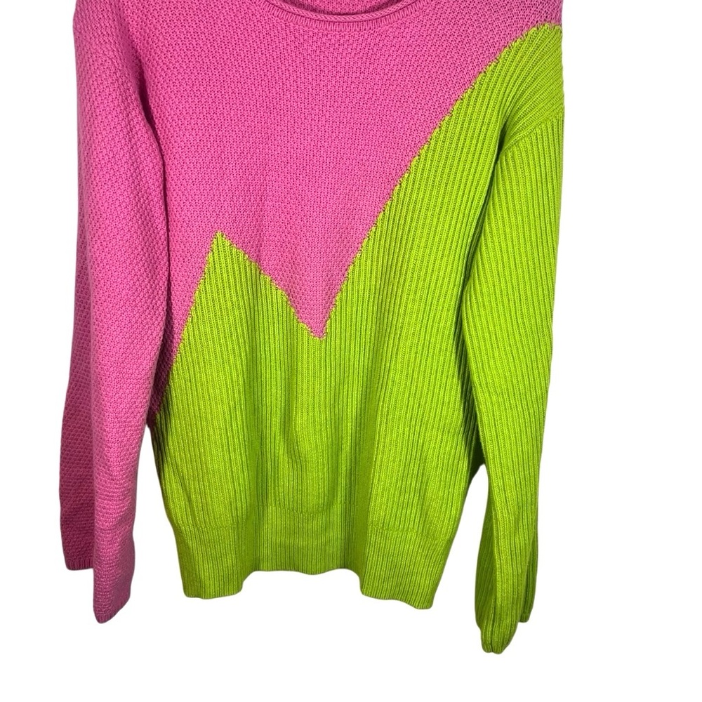 Victor Glemaud X Target Pink & Green Color Block Sweater Size Medium - Picture 7 of 9